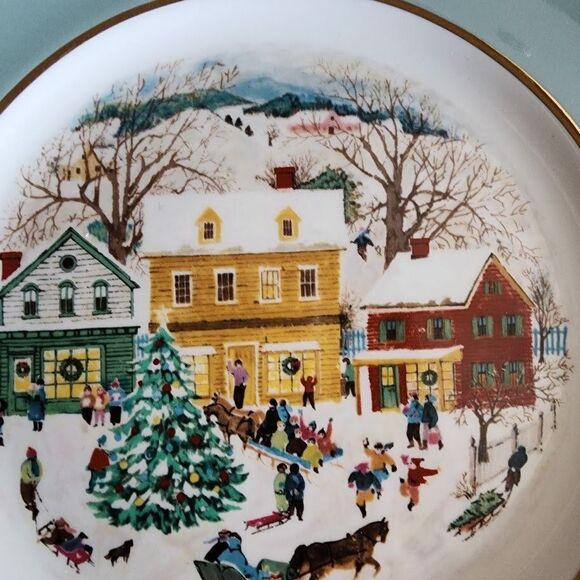 Avon Christmas Plate Country Christmas 1980 NEW Box in Styrofoam Never Displayed - Picture 7 of 9